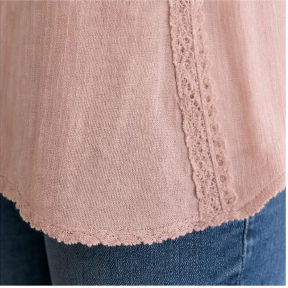 Blush Lace Trim Top - Picture 6 of 6